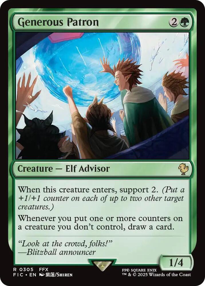 Generous Patron (Surge Foil) [Commander: FINAL FANTASY] 305