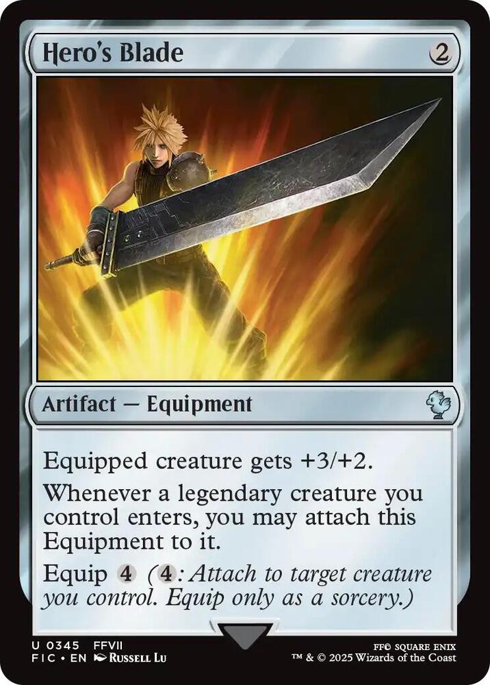 Hero's Blade (Surge Foil) [Commander: FINAL FANTASY] 345