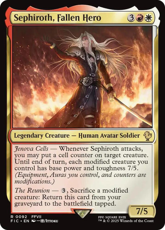 Sephiroth, Fallen Hero (Surge Foil) [Commander: FINAL FANTASY] 92