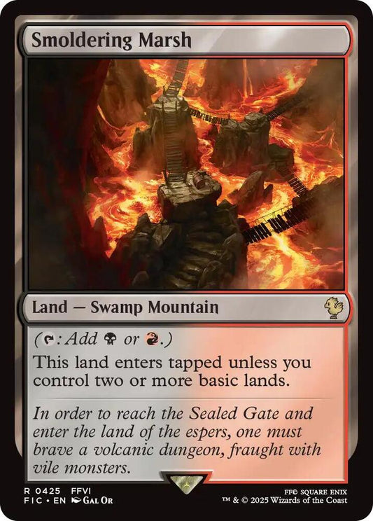 Smoldering Marsh (Surge Foil) [Commander: FINAL FANTASY] 425