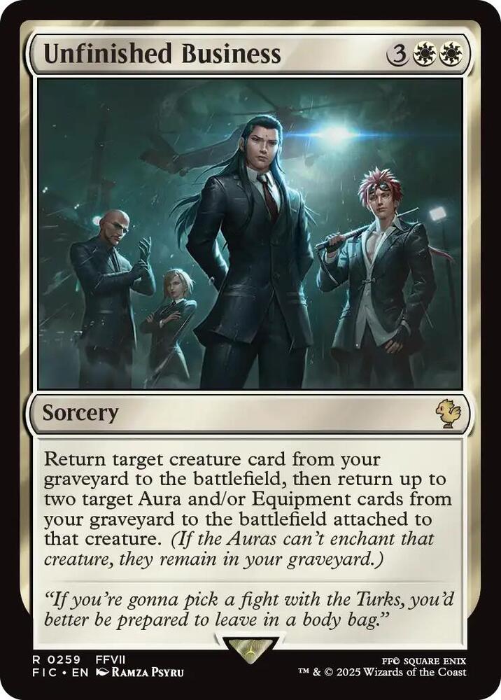 Unfinished Business (Surge Foil) [Commander: FINAL FANTASY] 259