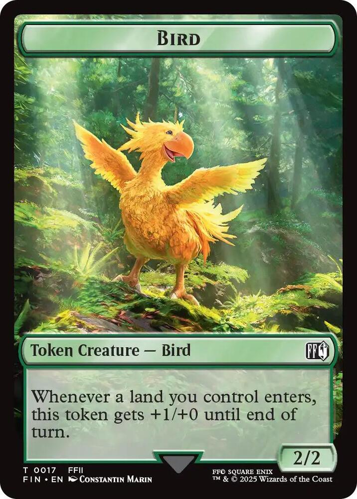 Bird (0017) // Wizard (0015) Double-Sided Token [FINAL FANTASY] 17 // 15