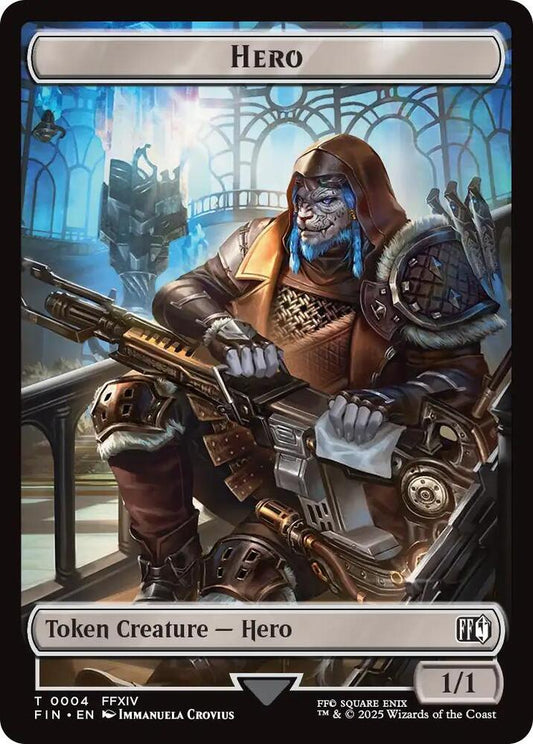 Hero (0004) // Treasure (0023) Double-Sided Token [FINAL FANTASY] 4 // 23