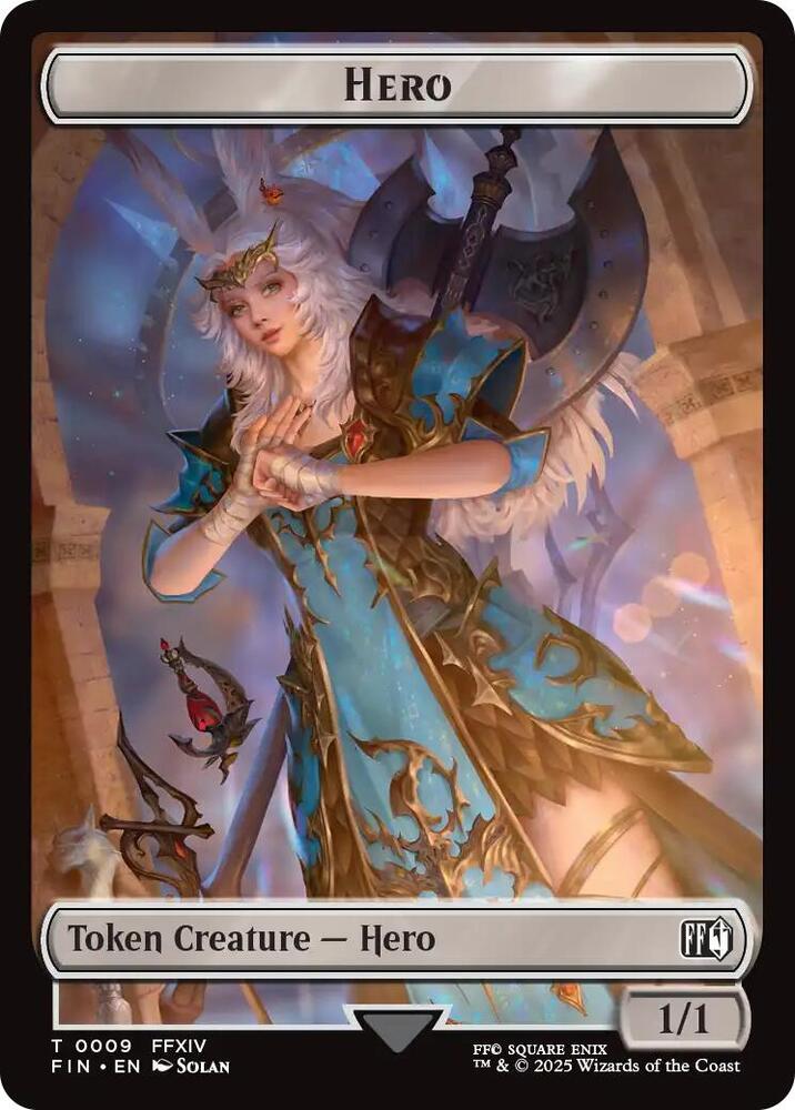 Hero (0009) // Treasure (0023) Double-Sided Token [FINAL FANTASY] 9 // 23