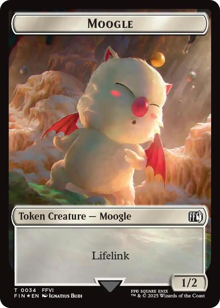 Moogle (0034) // Treasure (0036) Double-Sided Token (Surge Foil) [FINAL FANTASY] 34 // 36
