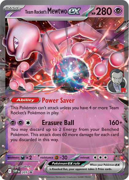 Team Rocket's Mewtwo ex [SV: Scarlet & Violet Promo Cards] 205