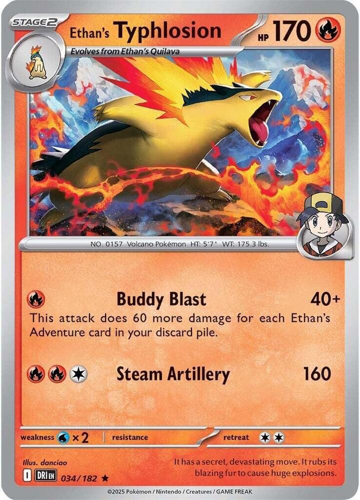 Ethan's Typhlosion - 034/182 (Non-holo) [Deck Exclusives] 034/182