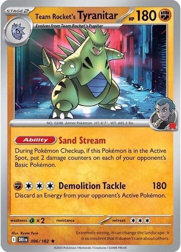 Team Rocket's Tyranitar (Non-holo) [Deck Exclusives] 096/182