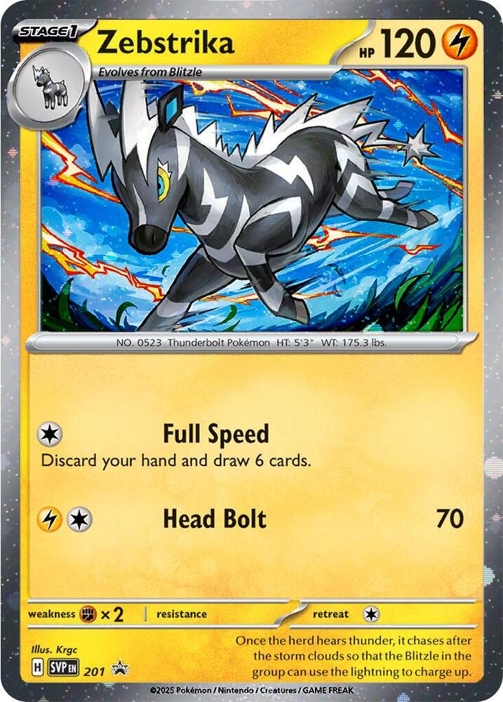 Zebstrika - 201 (Cosmos Holo) [SV: Scarlet & Violet Promo Cards] 201