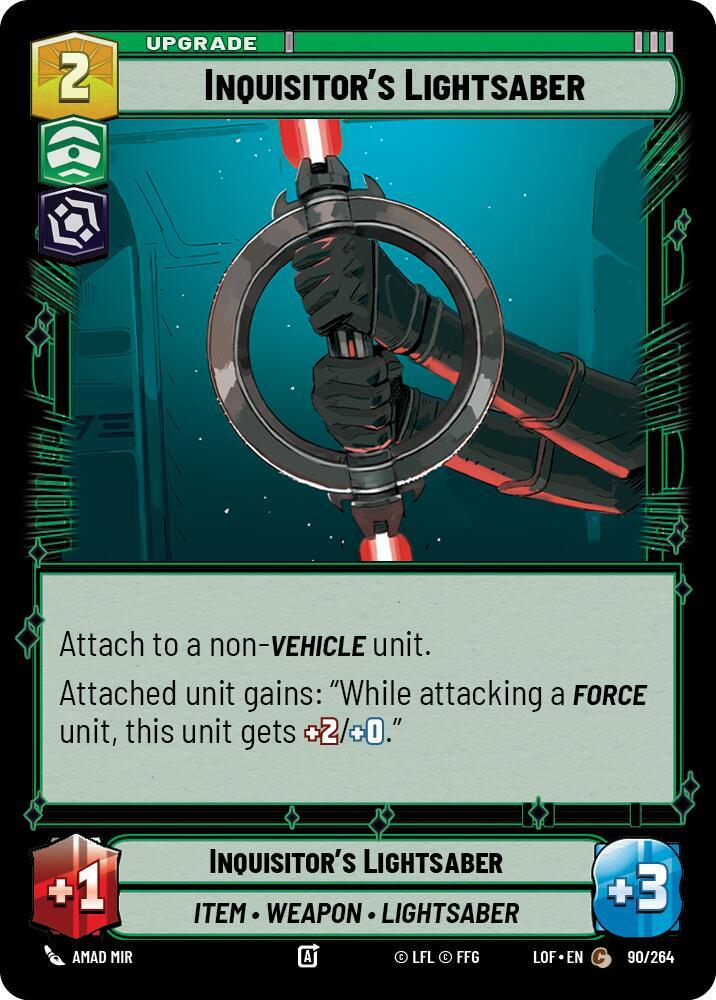 Inquisitor's Lightsaber [Legends of the Force] 090/264