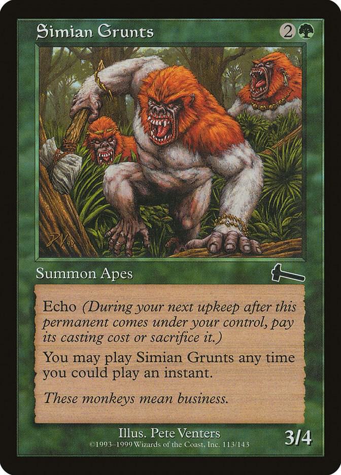 Simian Grunts [Urza's Legacy] 113