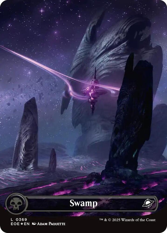 Swamp (0369) (Borderless) (Galaxy Foil) [Edge of Eternities] 369