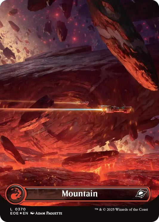 Mountain (0370) (Borderless) (Galaxy Foil) [Edge of Eternities] 370