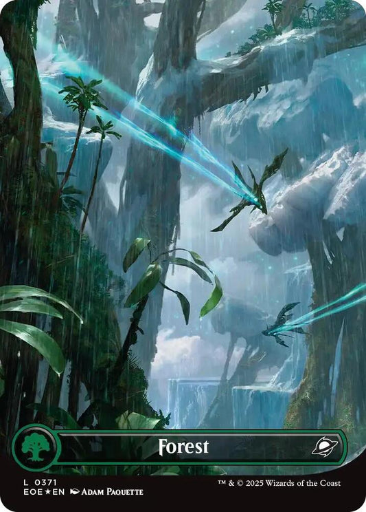 Forest (0371) (Borderless) (Galaxy Foil) [Edge of Eternities] 371