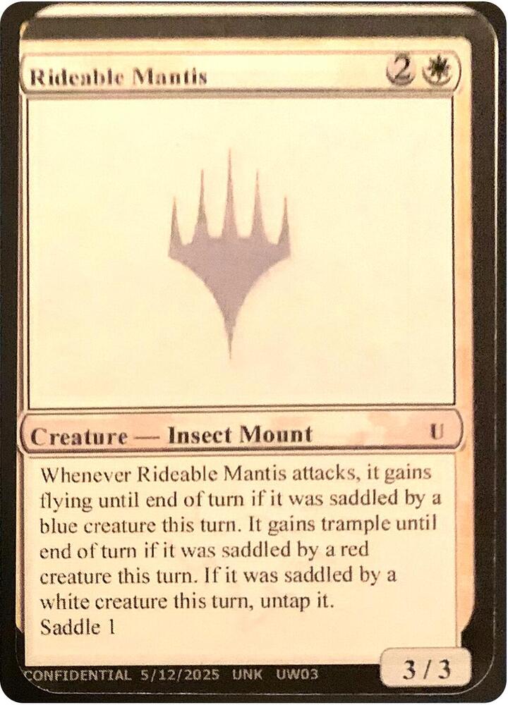 Rideable Mantis [Un-Known Event Playtest Cards]