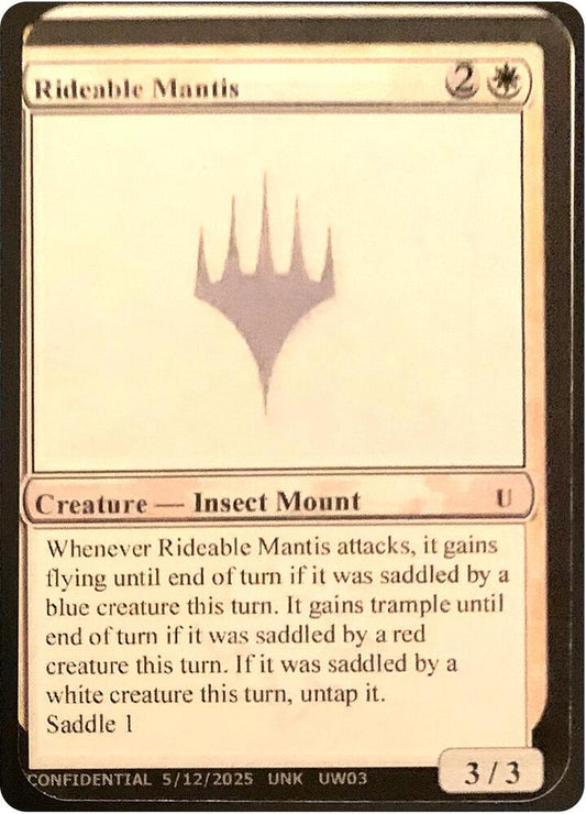 Rideable Mantis [Un-Known Event Playtest Cards]