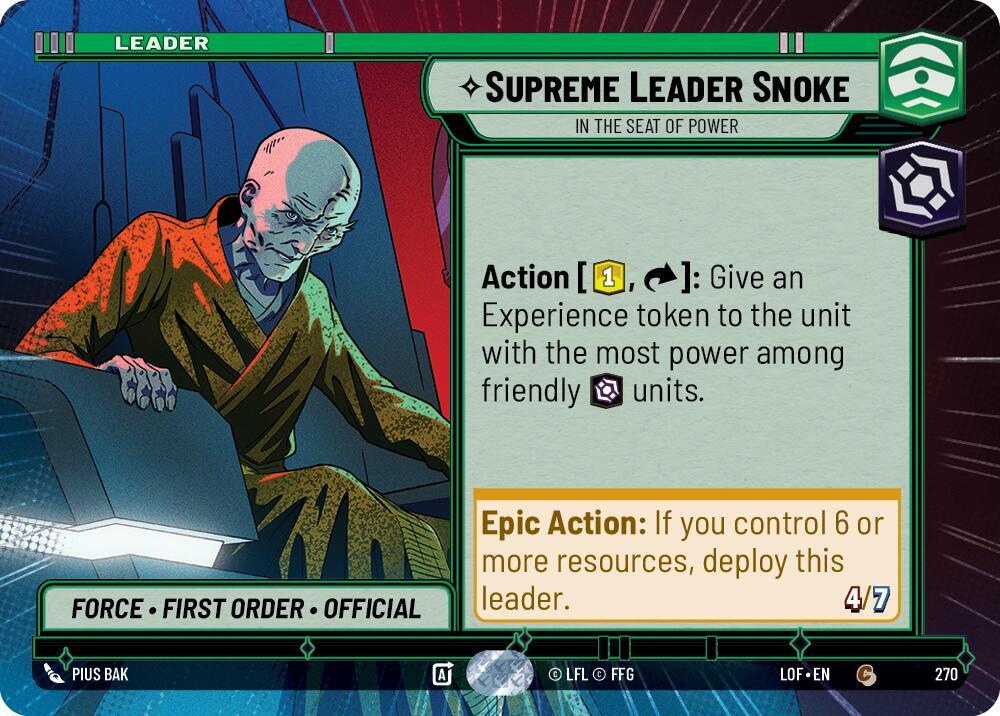 Supreme Leader Snoke - In the Seat of Power (Hyperspace) [Legends of the Force] 270