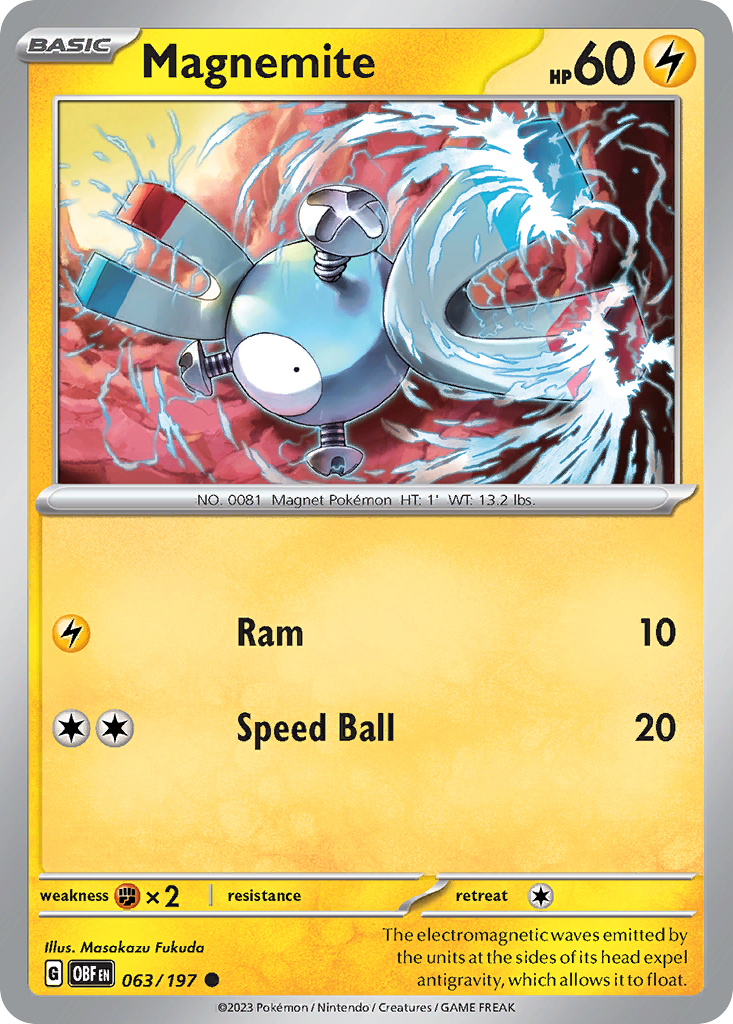 Magnemite - 63/197 Obsidian Flames