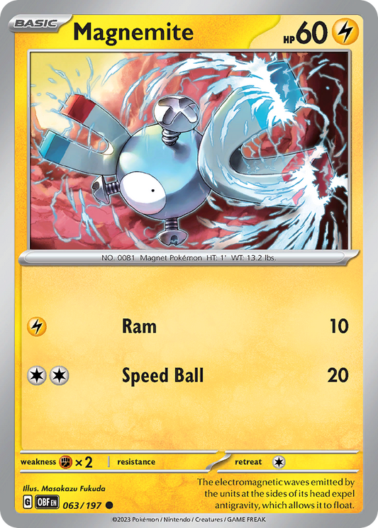 Magnemite - 63/197 Obsidian Flames