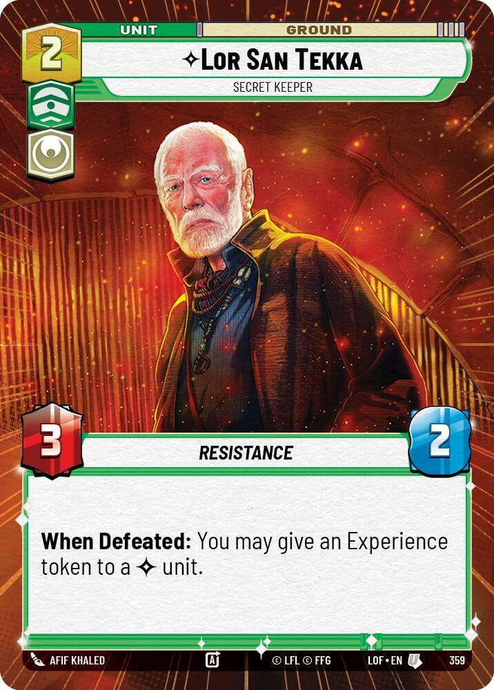 Lor San Tekka - Secret Keeper (Hyperspace) [Legends of the Force] 359