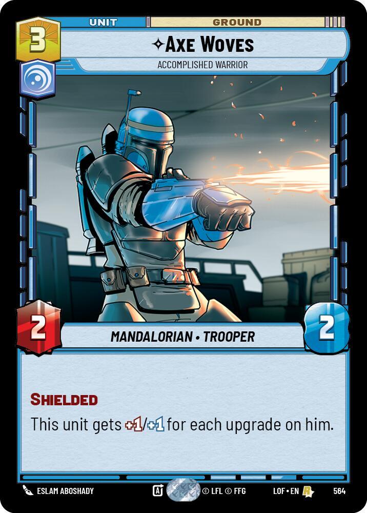 Axe Woves - Accomplished Warrior (Foil) [Legends of the Force] 564