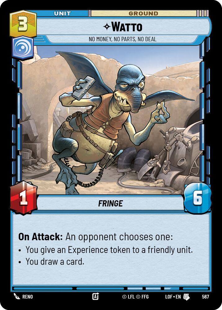 Watto - No Money, No Parts, No Deal (Foil) [Legends of the Force] 567