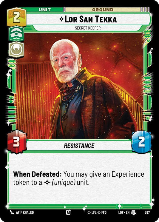 Lor San Tekka - Secret Keeper (Foil) [Legends of the Force] 597