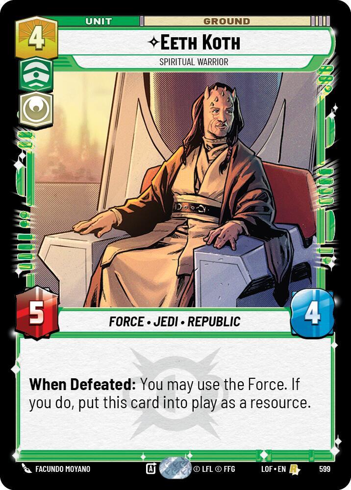 Eeth Koth - Spiritual Warrior (Foil) [Legends of the Force] 599