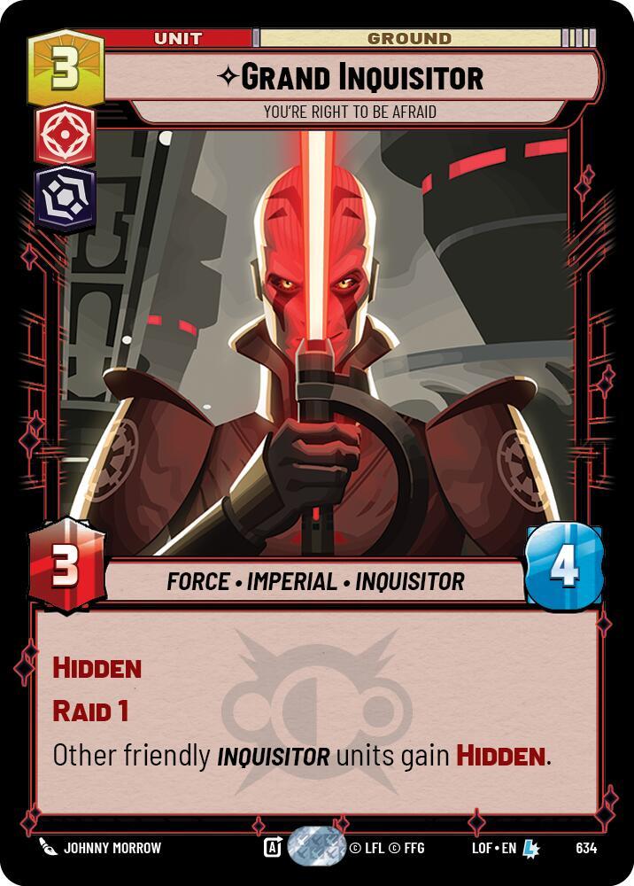 Grand Inquisitor - You're Right to Be Afraid (Foil) [Legends of the Force] 634