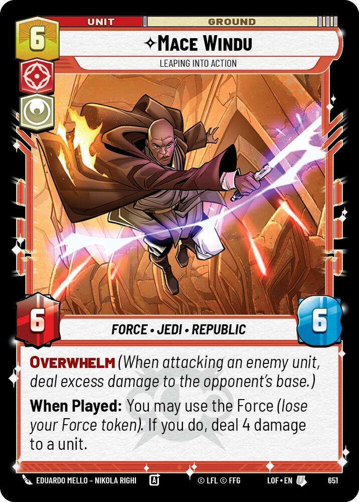 Mace Windu - Leaping into Action (Foil) [Legends of the Force] 651