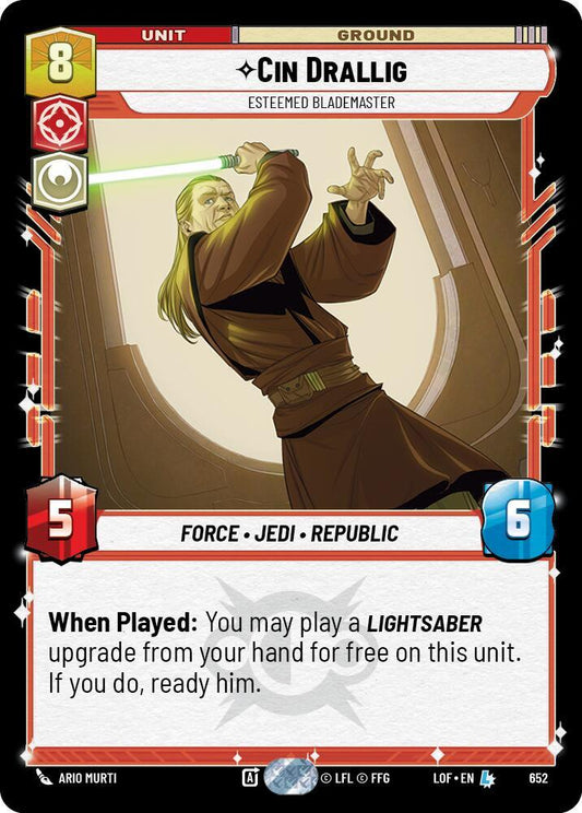 Cin Drallig - Esteemed Blademaster (Foil) [Legends of the Force] 652