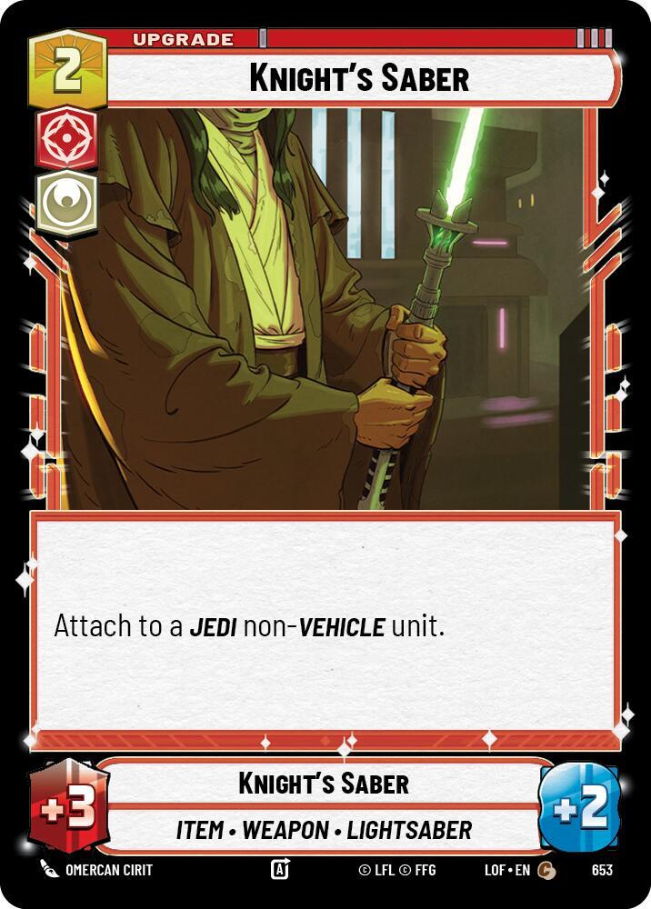 Knight's Saber (Foil) [Legends of the Force] 653