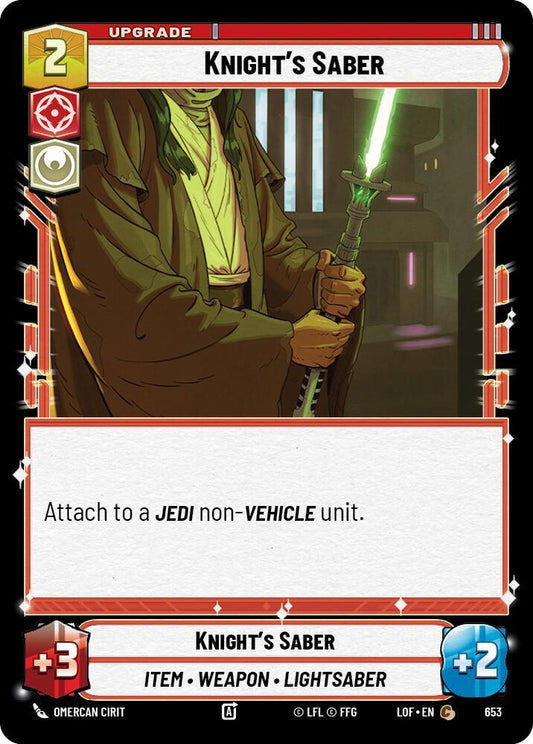 Knight's Saber (Foil) [Legends of the Force] 653