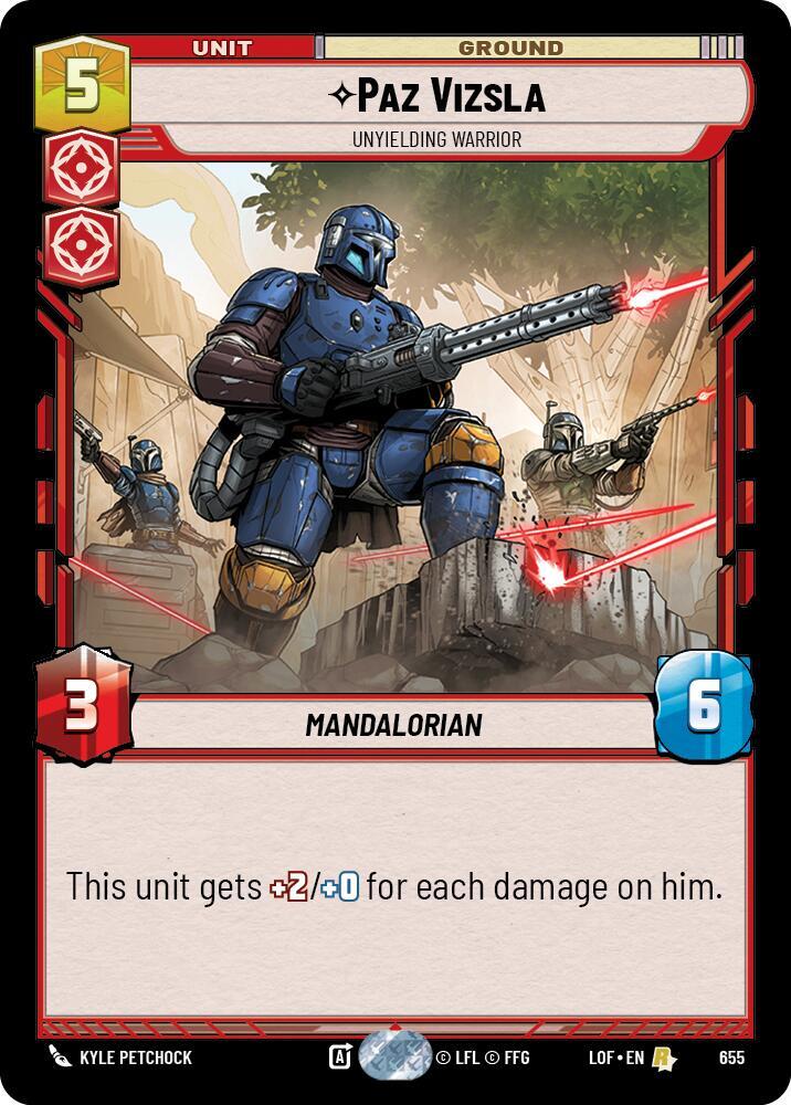 Paz Vizsla - Unyielding Warrior (Foil) [Legends of the Force] 655