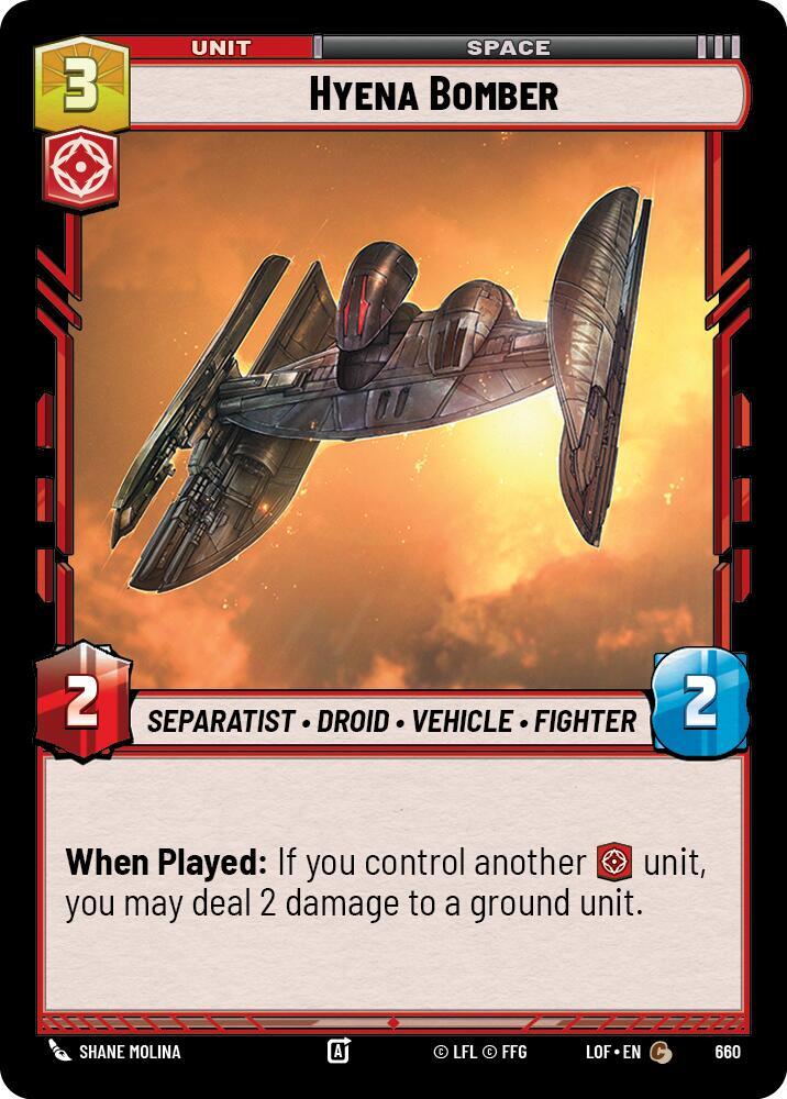 Hyena Bomber (Foil) [Legends of the Force] 660