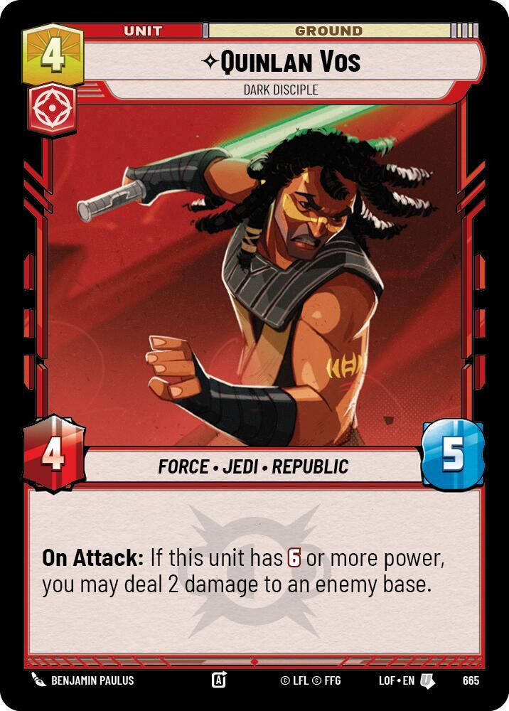 Quinlan Vos - Dark Disciple (Foil) [Legends of the Force] 665