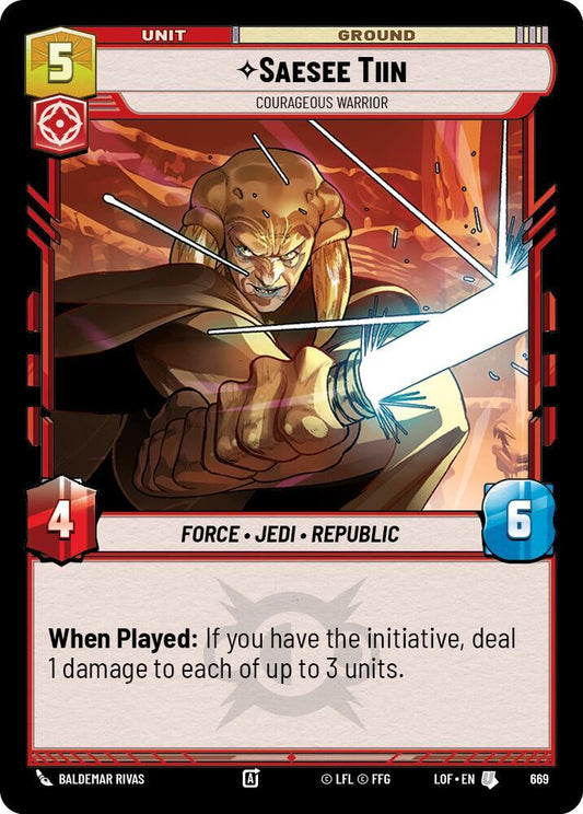 Saesee Tiin - Courageous Warrior (Foil) [Legends of the Force] 669