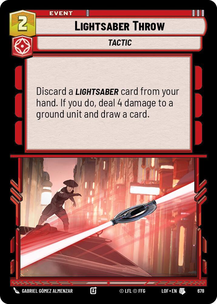 Lightsaber Throw (Foil) [Legends of the Force] 678