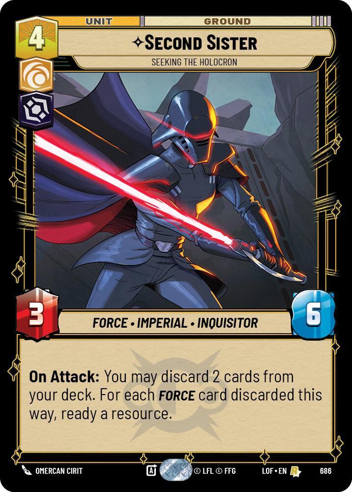 Second Sister - Seeking the Holocron (Foil) [Legends of the Force] 686