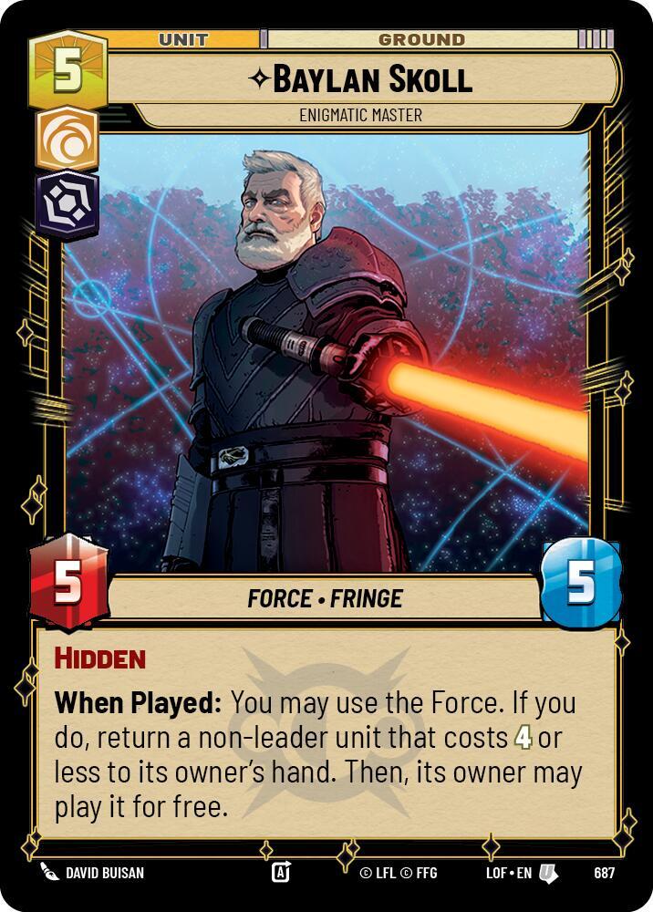 Baylan Skoll - Enigmatic Master (Foil) [Legends of the Force] 687