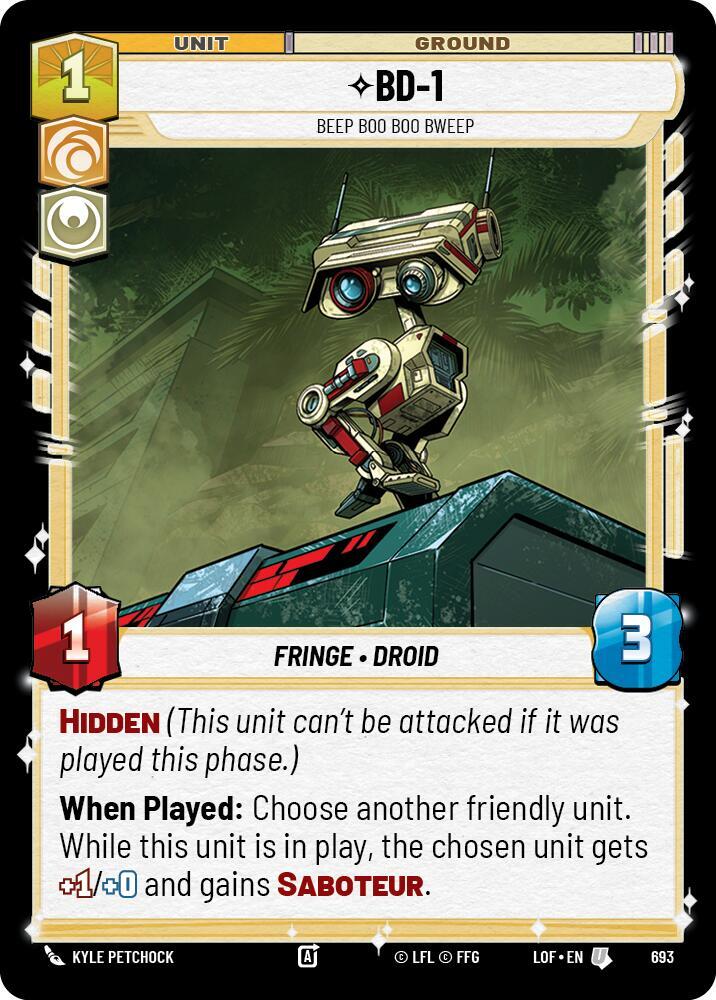 BD-1 - Beep Boo Boo Bweep (Foil) [Legends of the Force] 693
