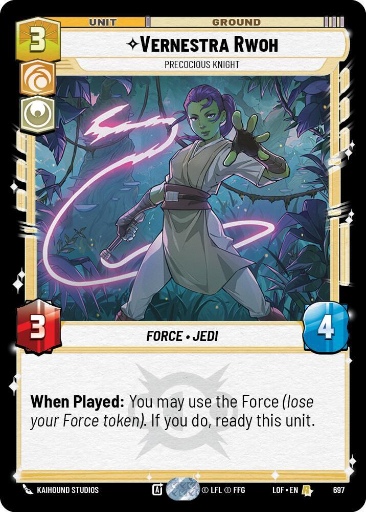 Vernestra Rwoh - Precocious Knight (Foil) [Legends of the Force] 697