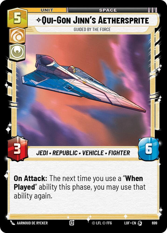 Qui-Gon Jinn's Aethersprite - Guided by the Force (Foil) [Legends of the Force] 699