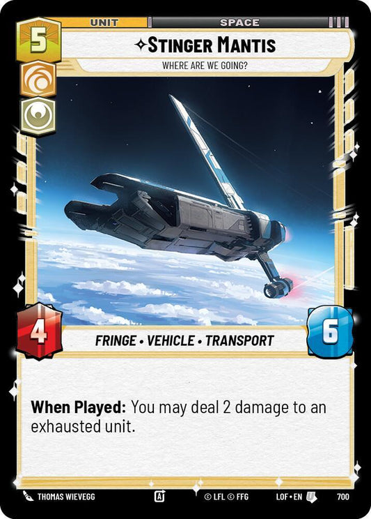 Stinger Mantis - Where Are We Going? (Foil) [Legends of the Force] 700