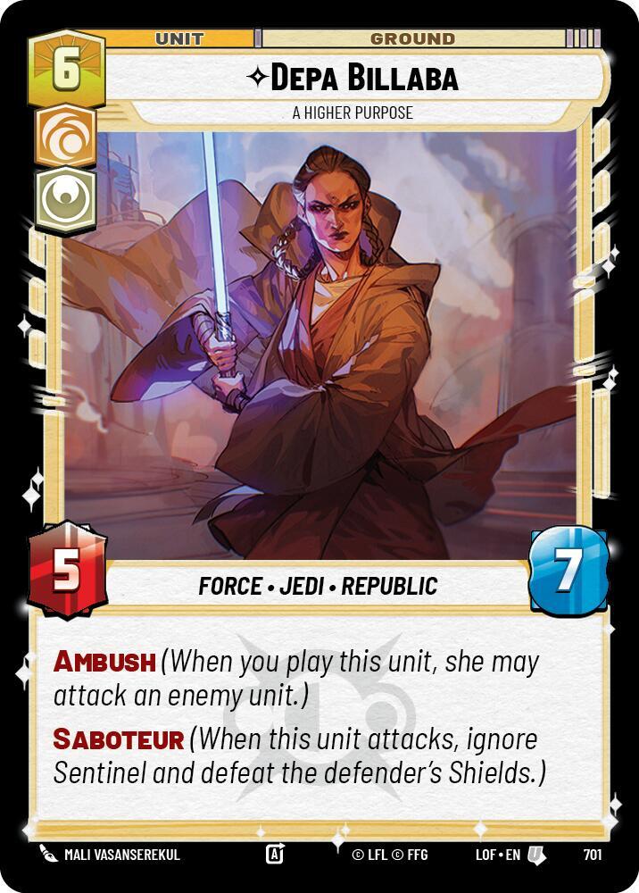 Depa Billaba - A Higher Purpose (Foil) [Legends of the Force] 701