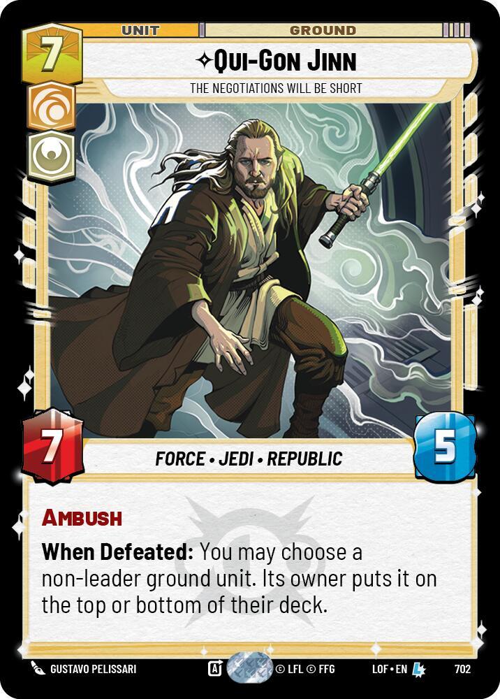 Qui-Gon Jinn - The Negotiations Will Be Short (Foil) [Legends of the Force] 702
