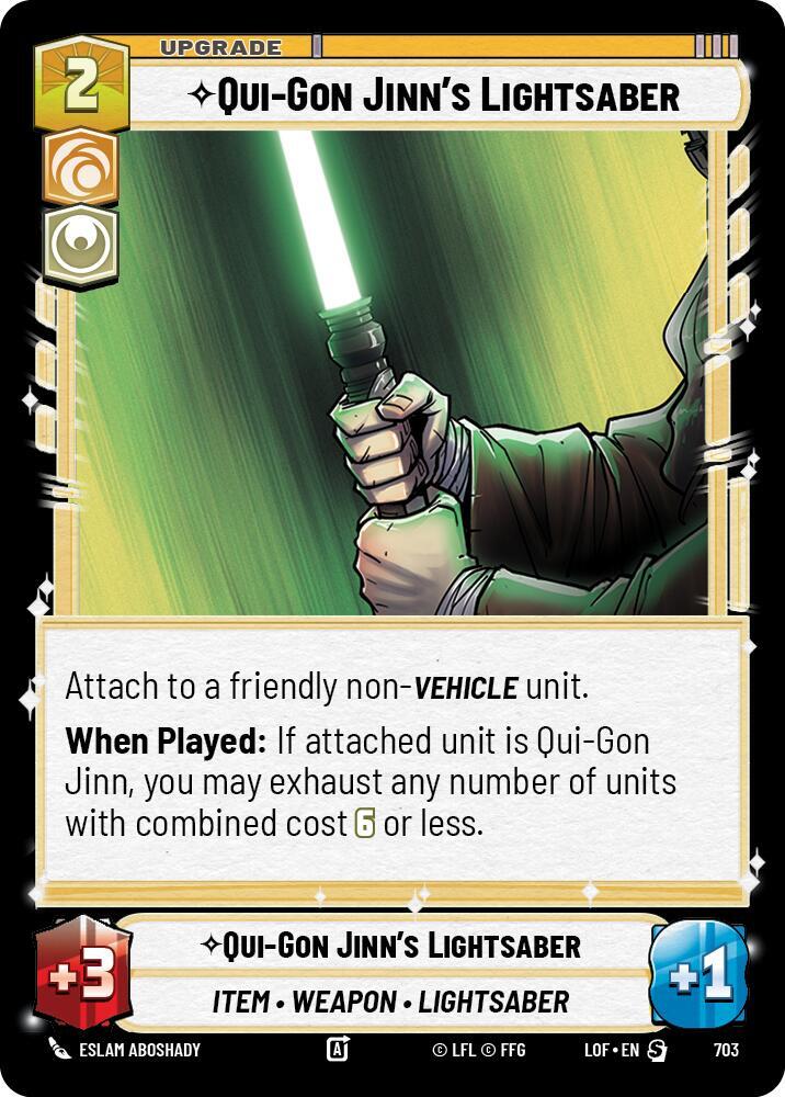 Qui-Gon Jinn's Lightsaber (Foil) [Legends of the Force] 703
