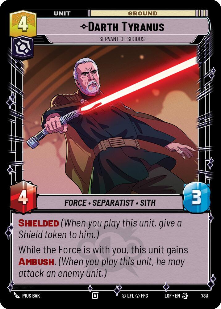 Darth Tyranus - Servant of Sidious (Foil) [Legends of the Force] 733