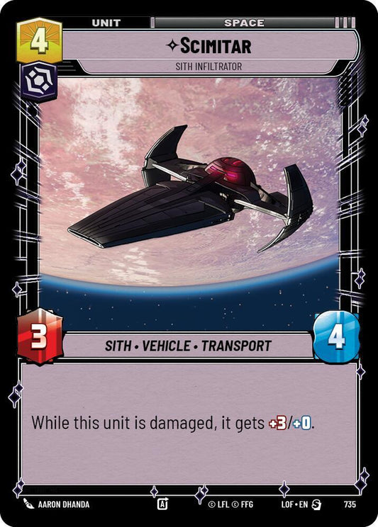 Scimitar - Sith Infiltrator (Foil) [Legends of the Force] 735