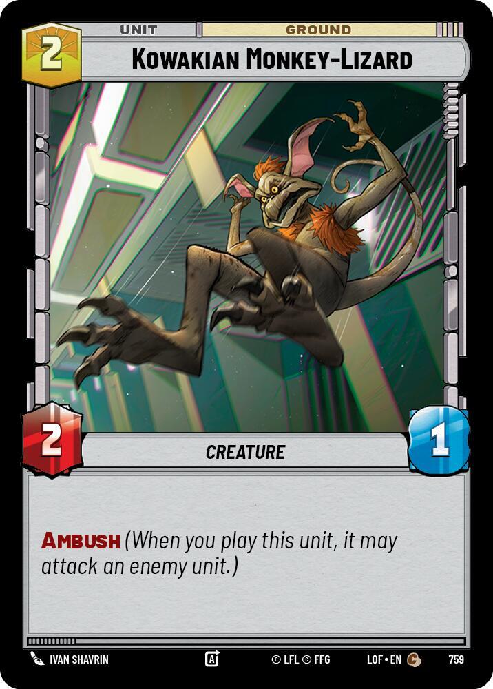 Kowakian Monkey-Lizard (Foil) [Legends of the Force] 759